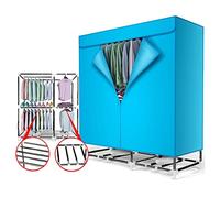 Stendibiancheria elettrico con armadio ad asciugatura ad aria calda Presto Armadio di asciugatura riscaldato asciuga utilizzando la ventola ad aria calda 1800 W Dimensioni ferro blu
