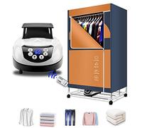 Stendibiancheria elettrico pieghevole a 3 livelli, 1500 W a risparmio energetico (anione) con tenda in tessuto antipolvere e timer automatico digitale, a risparmio energetico