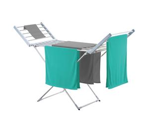 Stendibiancheria elettrico pieghevole Briebe CD1183, basso consumo, 18 riscaldatori, asciugatura rapida ed efficiente