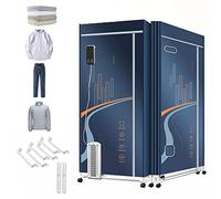 Stendibiancheria elettrico pieghevole riscaldato da 1600 W, stendibiancheria a 3 livelli, stendibiancheria elettrico ad aria calda, timer digitale, asciugatura rapida per appartamenti, lavanderia, do