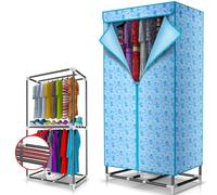 Stendibiancheria Elettrico Portatile, Stendibiancheria Riscaldato da 900 W, Armadio per Asciugatura ad Aria Calda per Interni a Basso Consumo Elettrico in Acciaio Inossidabile a Doppio Strato (Color