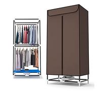 Stendibiancheria elettrico riscaldato da 850 W, ad alta efficienza energetica, piccolo essiccatore domestico per tutti i tessuti, in acciaio inox, con tenda antipolvere, basso consumo energetico, 220