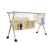 Stendibiancheria estensibile salvaspazio pieghevole da balcone in acciaio per lenzuola regolabile 200 cm soluzione di asciugatura per interni ed esterni