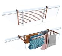 foxydry Duo, stendibiancheria da ringhiera e balcone, richiudibile, 118 cm