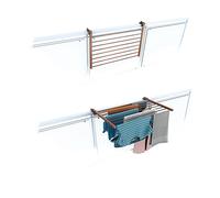 foxydry Duo, stendibiancheria da ringhiera e balcone, richiudibile, 82 cm