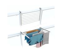 foxydry Duo, stendibiancheria da ringhiera e balcone, richiudibile, 82 cm