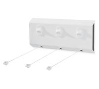 Leifheit Rollfix 150 - Stendibiancheria triplo con palangari, lunghezza 5 m ciascuno, colore: bianco