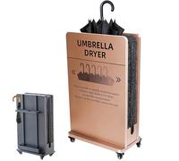 Stendibiancheria per ombrelli con ruote, supporto per assorbire l'acqua, vassoio dell'acqua rimovibile da 3 litri e cuscinetti assorbenti, ideale per hotel e centri commerciali