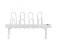 Stendibiancheria per stivali, 4 rastrelliere, riscaldatore elettrico plug-in riscaldato, per calzini e guanti, 60 x 30 x 31 cm, bianco
