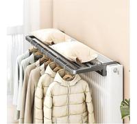 Stendibiancheria per termosifone a 3 bar, distanza regolabile da 1 a 16 cm, resistente, 50 kg, in acciaio al carbonio, con staffe per asciugare i vestiti