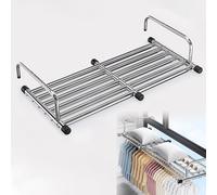 Stendibiancheria Pieghevole e Retrattile in Acciaio Inossidabile con Bracci Regolabili, Ideale per Interni, Esterni e balconi.