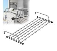 Stendibiancheria pieghevole estensibile in acciaio inox, salvaspazio, per termosifone da balcone e uso interno, ideale per un'asciugatura efficiente del bucato