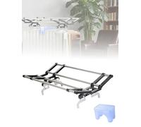 Stendibiancheria pieghevole for radiatore riscaldatore a olio, appendiabiti con larghezza della clip regolabile con umidificatore autonomo for la casa(Black,50cm/20in)