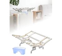 Stendibiancheria pieghevole for radiatore riscaldatore a olio, appendiabiti con larghezza della clip regolabile con umidificatore autonomo for la casa(Silver,50cm/20in)