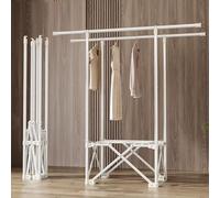 Stendibiancheria Pieghevole in Alluminio con Ripiani, appendino Portatile per bucato da Interno/Esterno, stendibiancheria Indipendente Color Argento per un'asciugatura efficiente