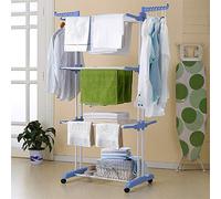 Stendibiancheria pieghevole portatile con ruote, filo stendibiancheria verticale retrattile, stendibiancheria estensibile per interni/esterni (grigio, 72 x 56 x 152 cm), soluzione salvaspazio per