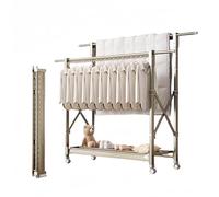 Stendibiancheria Pieghevole Regolabile in Acciaio Inossidabile per Uso Interno ed Esterno, Design Antiscivolo per Vestiti, Lenzuola e Calzini