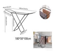 Stendibiancheria pieghevole, stendibiancheria in metallo autoportante con spazio extra per appendere, per interno, balcone, patio esterno, camera da letto, appartamento, ideale per asciugare vestiti, 
