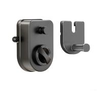 Stendibiancheria retrattile con sistema di bloccaggio meccanico per mantenere la tensione della linea durante l'uso in lavanderia e bagni (nero)