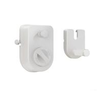 Stendibiancheria retrattile con sistema di bloccaggio meccanico per mantenere la tensione della linea durante l'uso in lavanderia e bagni (bianco)