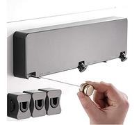 Stendibiancheria Retrattile, Stendibiancheria a Parete in Acciaio Inossidabile, 3 Binari / 1-6 M Retrattile, Peso 30 kg / 66 Libbre, per Stendibiancheria in Stile Hotel Bagno con Balcone