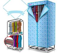 Stendibiancheria riscaldato elettrico, ventilatore ad aria calda da 1000 W, timer da 180 minuti, armadio per asciugacapelli, capacità 20 kg