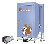 Stendibiancheria Riscaldato Piccolo Armadio Elettrico Casa Appartamenti, 2000w/2300w Grande Capacità 20kg Doppio Strato Acciaio Inossidabile Telecomando Lavanderia Umida per Interni ad Alta