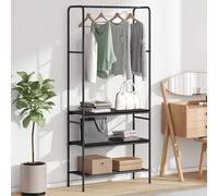 Stendibiancheria Rovere Nero 77 x 30 x 171 cm