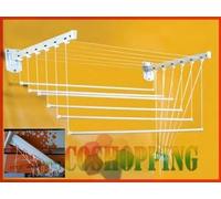 Stendibiancheria Saliscendi A Muro O Soffitto Salvaspazio Cm 160 Stendino Resina