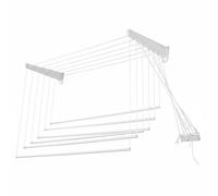 Stendibiancheria Salvaspazio Saliscendi da Parete/Soffitto in Resina 140x70 cm - Max 20 Kg