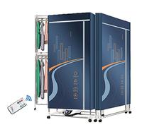 Stendibiancheria, Stendibiancheria per la casa Stendibiancheria elettrico pieghevole riscaldato con telecomando, Stendibiancheria a 2 livelli Armadio per asciugare gli indumenti ad aria calda a