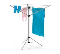 EASYmaxx Stendibiancheria pieghevole per interni ed esterni, 1 x 1,2 x 1,4 m | regolabile in altezza su 4 livelli, resistente alle intemperie e leggero 2,5 kg [alluminio]