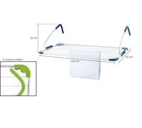 Stendibiancheria Stendino Da Balcone da Termosifone In Acciaio Bianco 105 cm New