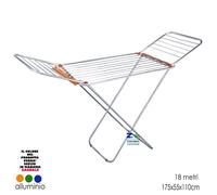 STENDIBIANCHERIA STENDINO IN ALLUMINIO LEGGERO COMPATTO 18 METRI STENDITURA