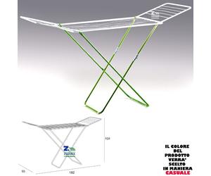 STENDIBIANCHERIA STENDINO SONIA METALLO VERNICIATO LUNGHEZZA UTILE 18 MT.