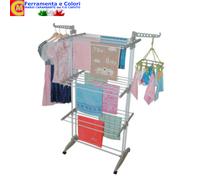 Stendibiancheria Verticale Salvaspazio in Acciaio Stendino a Torre 76x50xh165 cm