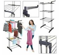 STENDIBIANCHERIA VERTICALE STENDINO PANNI SALVASPAZIO ASCIUGARE BUCATO 3 PIANI