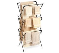Stendibiancheria Verticale Torre Salvaspazio Stendino Balcone Nero 3 Ripiani