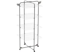 Stendino biancheria a torre Colombo Alpina 4 piani 68x68x128 cm Nero