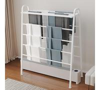 Stendino con Radiatore Elettrico, Mensola Termosifone a 8 Bar, Grande Stendibiancheria con Piattaforma di Appoggio Superiore per Uso Interno Invernale(White,60x85x48cm/24x33x19in)