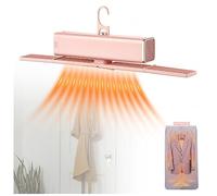 Stendino Elettrico Da Campeggio, 400 W, 7 Impostazioni Di Calore Temporizzate,Contenere Fino a 5 Kg Asciugatrice Portatile Riscaldata, Per Appartamenti, Dormitori, Viaggi,Pink
