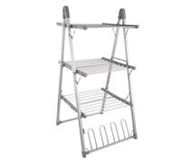 Stendino Elettrico Da Pavimento Stendibiancheria Pieghevole Asta Multifunzionale For Asciugare I Panni For La Casa Asciugatura Ad Alta Efficienza(Grey-Triple)