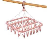 Stendino Girevole Da Appendere, Stendino Per calzinis Pieghevole, Stendi calzinis Per Stendibiancheria Con 32 Pinze, Antivento, Per Calze, Biancheria Intima, Reggiseni, Vestiti Per Bambini, Guanti