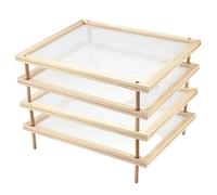 Stendino per condimenti - Stendino per pasta impilabile in legno | Essiccatoio Con Rete Per Frutta E Verdura | Strumento di disidratazione per cucina | Scaffale aperto lucido per risparmiare spazio in