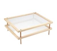 Stendino per condimenti - Stendino per pasta in legno con design impilabile | Essiccatore per alimenti in legno con rete | Strumento di disidratazione per frutta e verdura | Scaffale salvaspazio per l