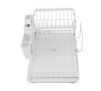 Stendino per Piatti Multiuso, Funzione di Drenaggio Pieghevole, per l'organizzazione del Piano di Lavoro della (WHITE)