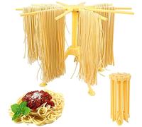Stendino pieghevole per pasta - Stendino per pasta con essiccatore per noodle domestico da 10 bar - Compatto Facile da riporre Installazione rapida (giallo)