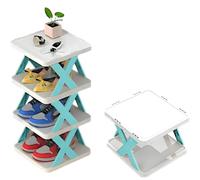 Stendino pieghevole per scarpe - Blu / 4 livelli