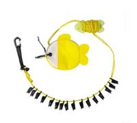 Stendino Portatile Nylon 15D al per vento Stendino Portatile | Lunghezza variabile 3.5-7m, 16 mollette a coccodrillo, ideale per balconi e giardini(Yellow+boards)