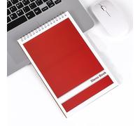 Steno Pad (15,2 x 22,9 cm), 80 fogli a spirale con riga Gregg per donne e uomini, per mancini, per scrivere appunti a scuola, casa, lavoro, ufficio, affari, rosso